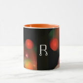 MUG ORANGE TELLOW ROSE NOIR FRACTAL BUBBLES MONOGRAM (Centre)