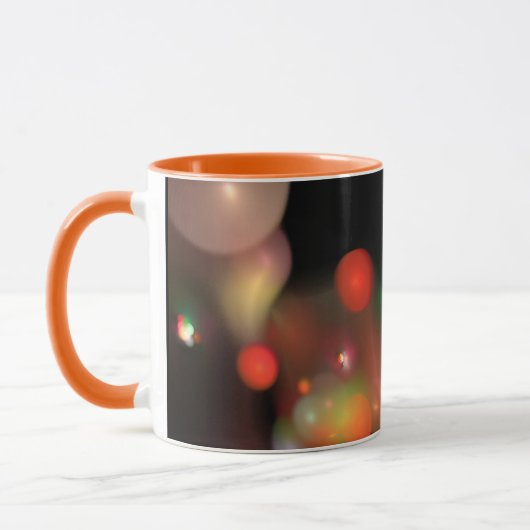 MUG ORANGE TELLOW ROSE NOIR FRACTAL BUBBLES MONOGRAM (Gauche)