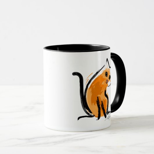Mug Orange Toi Un Chat (Devant droit)