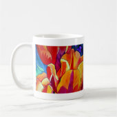 Mug Orange Tulips aquarelle art peinture de fleurs (Gauche)
