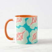 Mug Orange turquoise moderne géométrique (Gauche)