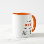 Mug Orange, Un Docteur Sage, Écrit Une Fantastique Nou (Devant droit)