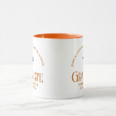Mug Orange Vétérinaire Diplôme sur mesure (Centre)