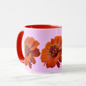 Mug Orange Zinnia Fleur sauvage Nature Florale (Devant gauche)