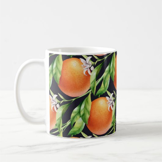 Mug Oranges aquarelles : Motif sans arôme (Gauche)