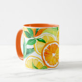 Mug Oranges et citrons aquarelle Citrus Combo (Devant gauche)