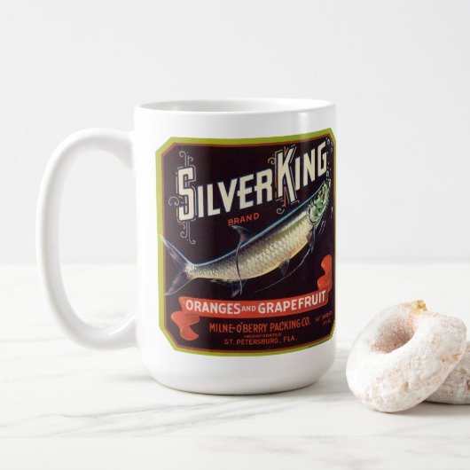 Mug Oranges et Étiquette de pamplemousse Argent King (Avec donut)