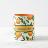 Mug Oranges et Feuilles personnalisables (Centre)