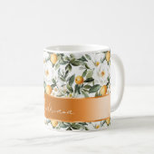 Mug Oranges florales romantiques Sicile Italienne (Devant droit)