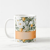 Mug Oranges florales romantiques Sicile Italienne (Gauche)
