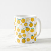 Mug Oranges fruits sans couture motif (Devant droit)