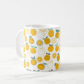 Mug Oranges fruits sans couture motif (Devant gauche)