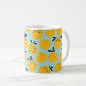 Mug Oranges fruits sans couture motif (Devant droit)