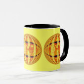 Mug Orb Gold Arrondi muqueuse jaune (Devant droit)