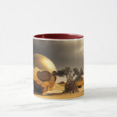 Mug Orbes dorées dans la tempête du désert (Centre)