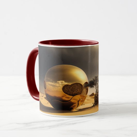 Mug Orbes dorées dans la tempête du désert (Devant gauche)