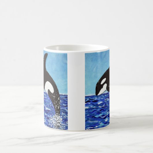Mug Orca dans la peinture bleue (Centre)