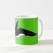 Mug Orca en vert (Devant droit)
