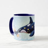 Mug Orca Style de dessin animé vibrant Couleurs vives (Devant gauche)