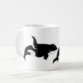 Mug Orca Whale Illustration Cetacea White (Devant gauche)