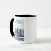 Mug Orca Whales #1 - Sewing, Alaska (Devant gauche)