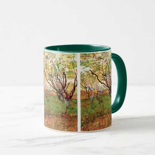 Mug Orchard à Blossom par Vincent van Gogh (Devant droit)