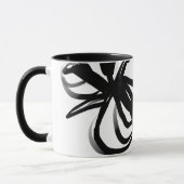 Mug Orchidée Blanc : Abstrait blanc et noir (Gauche)