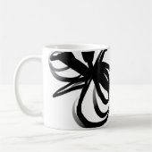 Mug Orchidée Blanc : Abstrait blanc et noir (Gauche)