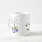 Mug Orchidée blanche en céramique du bol de Chinoiseri (Devant gauche)