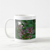 Mug Orchidée blanche rayée violette rose comme lys de  (Gauche)