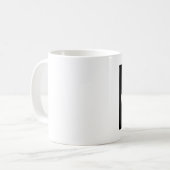 Mug Orchidée blanche sur le noir (Devant gauche)