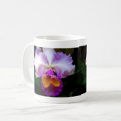 Mug Orchidée de Cattleya - blanche/pourpre/jaune (Devant gauche)