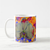 Mug Orchidée de feu, abstraite aquarelle vive florale (Gauche)