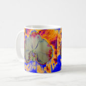 Mug Orchidée de feu, abstraite aquarelle vive florale (Devant gauche)