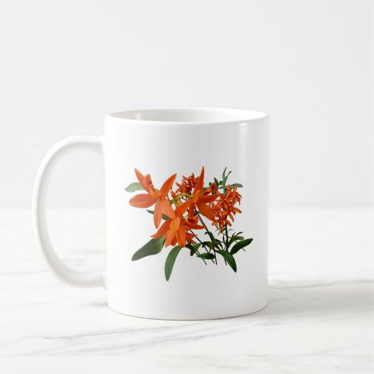 Mug Orchidée Epidendrum Orange (Gauche)