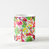 Mug Orchidée Et Oiseaux À Fleurs Tropicales Élégantes (Centre)