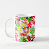 Mug Orchidée Et Oiseaux À Fleurs Tropicales Élégantes (Gauche)