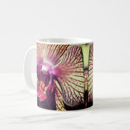 Mug Orchidée - Fleur vers le haut (Devant gauche)