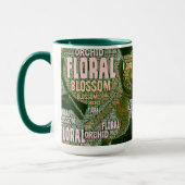 Mug Orchidée Florale Blossom sur le nuage vert (Gauche)
