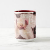 Mug Orchidée florale Typographie Mot Cloud (Centre)