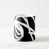 Mug Orchidée Noir : Abstrait noir et blanc (Centre)