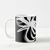 Mug Orchidée Noir : Abstrait noir et blanc (Gauche)