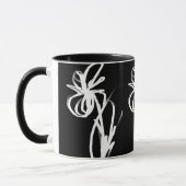 Mug Orchidée Noir : Abstrait noir et blanc (Gauche)