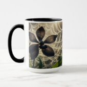 Mug Orchidée noire Spiderweb Floral (Gauche)