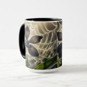 Mug Orchidée noire Spiderweb Floral (Devant gauche)