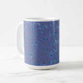 Mug Orchidée rayonnante avec Motif Fleur sauvage bleu (Devant gauche)