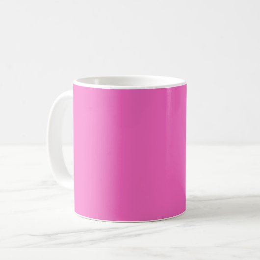 Mug Orchidée uni couleur solide rose vif (Devant gauche)