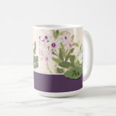 Mug Orchidée violette et blanche (Devant droit)