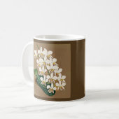 Mug Orchidées Blanches Impression Botanique, Arrière - (Devant gauche)