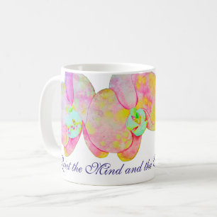 Mug Orchidées des Caraïbes, fleurs d'aquarelle tropica